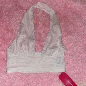 White Halter Top